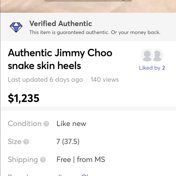 Jimmy Choo python sling back cork heel gold clasp